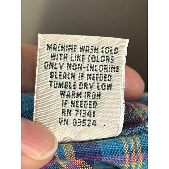 Retro LL Bean Plaid Skort 18 Blue Academia Preppy Boho Western Classic Chic 80s - Picture 11 of 11